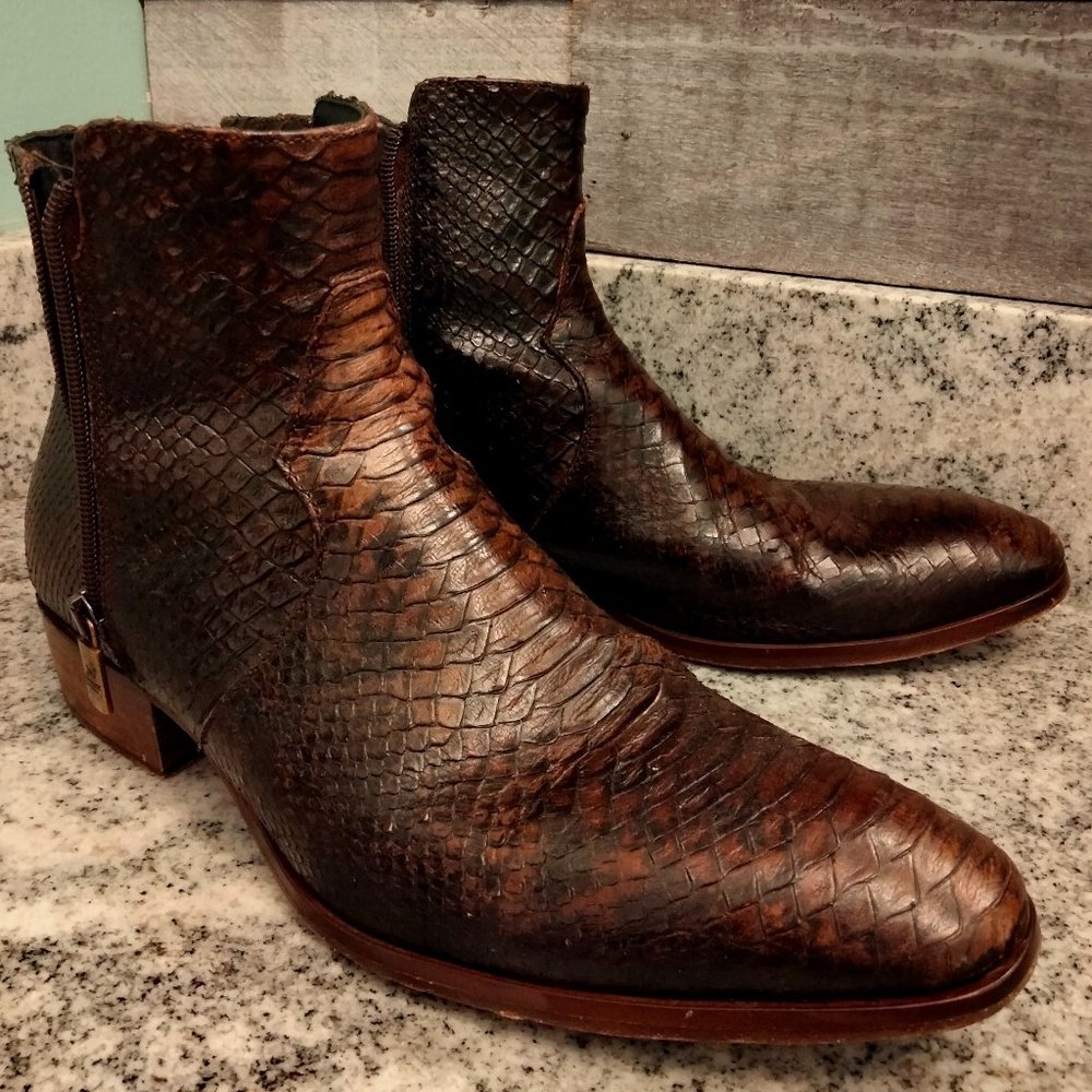 Jo Ghost • Italian Leather Python Boots